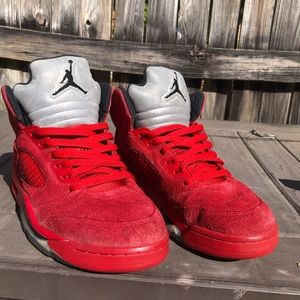 Air Jordan 5 red suede